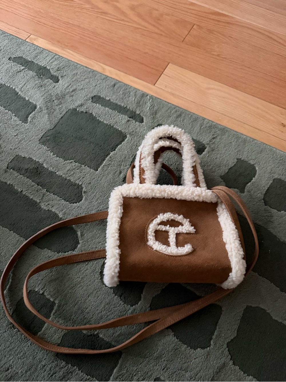 UGG x Telfar Shearling-Trim Mini Crossbody Bag